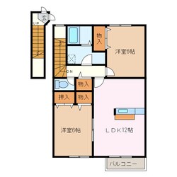 高茶屋駅 徒歩27分 2階の物件間取画像